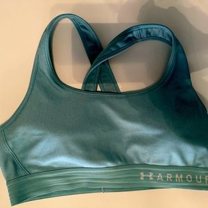 Under Armor Sport Bra  size Medium light turquoise/ blue in color.